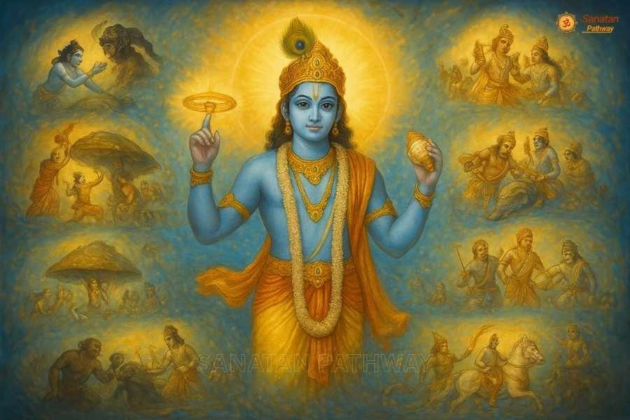 Lord Krishna Avatar and divine leelas
